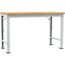 Manuflex werkbank Profi speciaal, tafelblad multiplex, 1500 x 700 mm, lichtgrijs
