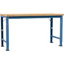 Manuflex werkbank Profi speciaal, tafelblad multiplex, 1750 x 700 mm, briljantblauw