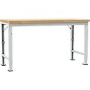 Manuflex werkbank Profi speciaal, tafelblad multiplex, 1750 x 700 mm, lichtgrijs