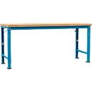 Manuflex werkbank Profi speciaal, tafelblad multiplex, 2000 x 700 mm, lichtblauw