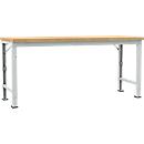 Manuflex werkbank Profi speciaal, tafelblad multiplex, 2000 x 700 mm, lichtgrijs