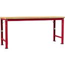 Manuflex werkbank Profi speciaal, tafelblad multiplex, 2000 x 700 mm, robijnrood