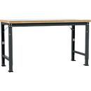 Manuflex Werkbank Profi Spezial, Tischplatte Kunststoff, 1750 x 700 mm, anthrazit