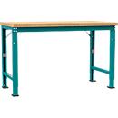 Manuflex Werkbank Profi Spezial, Tischplatte Multiplex, 1500 x 700 mm, wasserblau