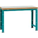 Manuflex werkbank Profi standaard, Tafelblad kunststof B 1500 x D 700, waterblauw