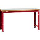 Manuflex werkbank Profi standaard, Tafelblad kunststof B 1750 x D 700, robijnrood