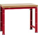 Manuflex werkbank Profi standaard, Tafelblad multiplex B 1250 x D 700, robijnrood