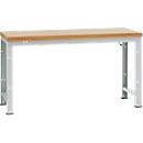 Manuflex werkbank Profi standaard, Tafelblad multiplex B 1750 x D 700, lichtgrijs