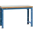 Manuflex Werkbank Profi Standard, Tischplatte Kunststoff B 1500 x T 700, brillantblau