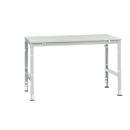 Manuflex werktafel UNIVERSAL Standaard, 1500 x 1000 mm, melamine lichtgrijs, lichtgrijs