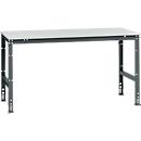 Manuflex werktafel UNIVERSAL Standaard, 1750 x 1000 mm, kunststof lichtgrijs, antraciet