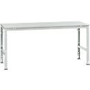 Manuflex werktafel UNIVERSAL Standaard, 2000 x 1000 mm, kunststof lichtgrijs, lichtgrijs