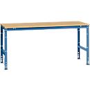 Manuflex werktafel UNIVERSAL Standaard, 2000 x 1000 mm, multiplex natuur, briljantblauw