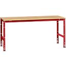 Manuflex werktafel UNIVERSAL Standaard, 2000 x 1000 mm, multiplex natuur, robijnrood