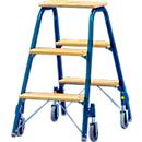 Marche-pied sur roues en Leichtstahl®, 3 marches