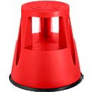Marchepied mobile, 2 marches, PP, rouge