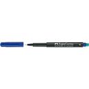 Marker Faber-Castell Multimark, incl. speciale gum, blauw, F, permanent
