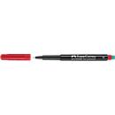 Marker Faber-Castell Multimark, including special eraser, red, F, permanent