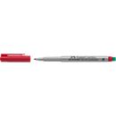 Marker Faber-Castell Multimark, including special eraser, red, M, non-permanent
