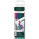 Marker Faber-Castell Multimark, set of 4, F, non-permanent