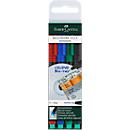 Marker Faber-Castell Multimark, set of 4, F, permanent