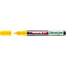 Marqueur à peinture Edding 51, encre jaune, pointe ronde, épaisseur de trait 1-2 mm, avec capuchon, à base d'eau, rechargeable, lot de 10