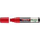 Marqueur à peinture Edding 52, encre rouge, pointe biseautée, largeur de trait 4-15 mm, avec capuchon, à base d'eau, rechargeable, lot de 5