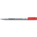 Marqueur feutre universel Lumocolor STAEDTLER, F, soluble dans l’eau, rouge, 10 p.