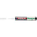 Marqueur peinture Edding 50 EcoLine, couleur d'encre blanche, pointe ogive, épaisseur de trait 2-3 mm, avec capuchon, à base d'eau, rechargeable, 1 pièce