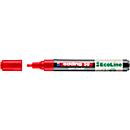 Marqueur peinture Edding 50 EcoLine, couleur d'encre rouge, pointe ogive, épaisseur de trait 2-3 mm, avec capuchon, à base d'eau, rechargeable, 1 pièce