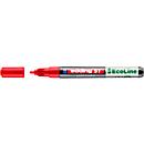 Marqueur peinture Edding 51 EcoLine, couleur d'encre rouge, pointe ogive, épaisseur de trait 1-2 mm, avec capuchon, à base d'eau, rechargeable, 10 pièces