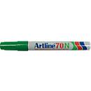 Marqueur permanent Artline 70, pointe ronde, vert, 12 pièces