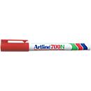 Marqueur permanent Artline 700, pointe ronde, rouge, 12 pièces