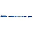 Marqueur permanent Pilot Twin Marker EF/F, bleu, 0,4–0,8 mm et 0,8–2,0 mm