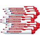 Marqueur permanent retract 11 edding, sans capuchon, rétractable, 10 p., rouge