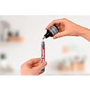 Marqueur pour tableau blanc Edding 361, couleur d'écriture rouge, pointe ogive, épaisseur de trait 1 mm, effaçable à sec, avec capuchon et clip, rechargeable, 10 pièces