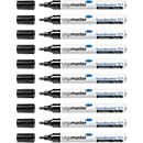 Marqueurs à whiteboard TZ1, pour flipcharts et whiteboards, noir 10 p.
