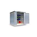 Materiaalcontainer MC 1200, gegalvaniseerd, gemonteerd, met houten bodem
