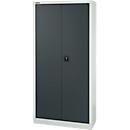 Materiaalkast MS 2409 – vleugeldeuren - staal - B 950 x D 400 x H 1935 mm - lichtgrijs/antracietgrijs – (lege behuizing) - ons merk Schäfer Shop Select
