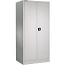 Materiaalkast MS 2609 S – vleugeldeuren - staal - B 950 x D 600 x H 1935 mm - versterkte uitvoering tot 100 kg/plank - met 4 tussenlegborden – cilinderslot – blankaluminium/blankaluminium - ons merk Schäfer Shop Select