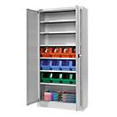Materiaalkast MSI 2409, met 20 bakken, blank aluminium