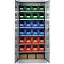 Materiaalkast MSI 2409, met 24 bakken, blank aluminium 