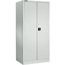 Materiaalkast MSI 2509 – vleugeldeuren - staal - B 950 x D 500 x H 1935 mm – met 4 tussenlegborden - cilinderslot - lichtgrijs /lichtgrijs - ons merk Schäfer Shop Select