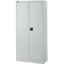 Materiaalkast – vleugeldeuren - staal - B 950 x D 400 x H 1935 mm - met 4 tussenlegborden - afsluitbaar - lichtgrijs/lichtgrijs - ons merk Schäfer Shop Pure