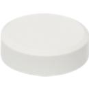 MAUL aimant MAULpro Recycling, rond, avec bord à facettes, force d'adhérence jusqu'à 0,6 kg, Ø 29 mm, 85 % plastique recyclé laqué, blanc, 20 pièces