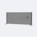 MAUL akoestische tafelafscheiding MAULconnecto, poten, B 1200 x D 40 x H 500 mm, akoestisch vlies/aluminium/staal, vlies donkergrijs/profiel antraciet