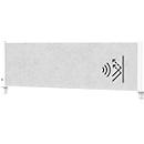 MAUL bureauverdeler MAULconnecto Uplight, L 1600 x H 500 mm, LED-verlichting, wit