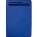 MAUL clipboard, DIN A4, plastic, with pen holder, blue