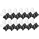 MAUL foldback clips, 19 mm, black, 12 pieces