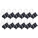MAUL foldback clips, 25 mm, black, 12 pieces
